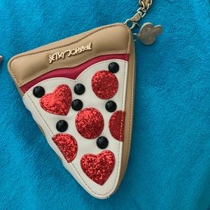 Betsey johnson clutch kitsch pizza slice baby